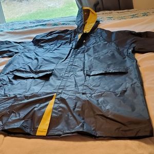 Large Black/Yellow reversible Rain Coat